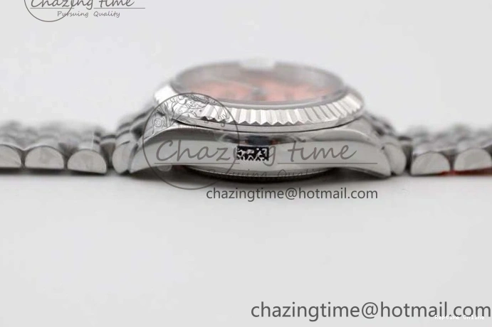 0403 ComfortFit Lady DateJust 28 SS TWF 1:1 Best Edition 904L Steel Pink Dial Roman Markers on President Bracelet NH 2183